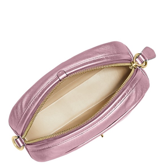 Authentic COACH 1941 Quilted colorblock metallic leather turnlock /Zip crossbody - Picture 5 of 9